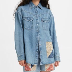 NWT Levi’s Dorsey Oversized Patchwork Western Shirt